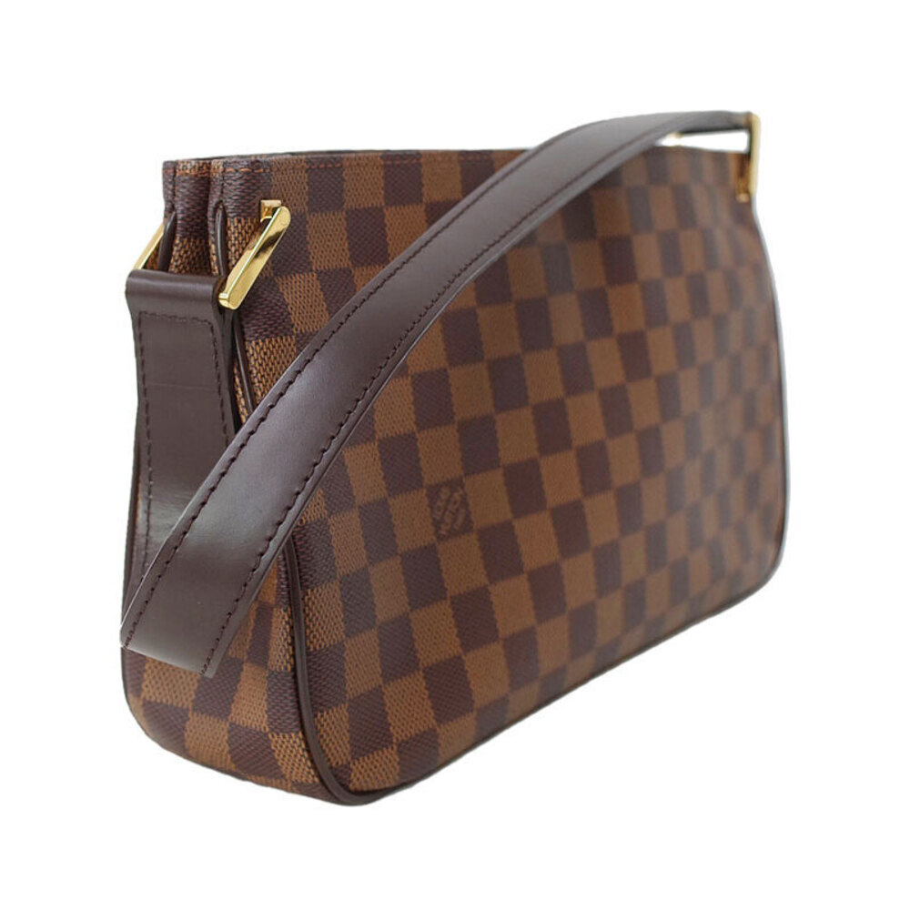 Louis Vuitton Canvas Shoulder Ebene Brown Damier Aubagne Bag